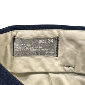 Vintage Pants Mens 32x30 Blue YKK Zipper Talon Hardware Textured Leisure 70s
