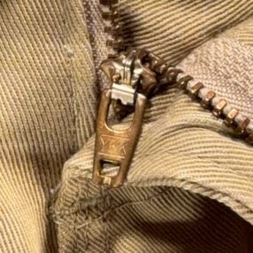 Vintage HIS Pants Mens 42x30 Brown Khaki Cotton Twill Flared Safari Creased 70s