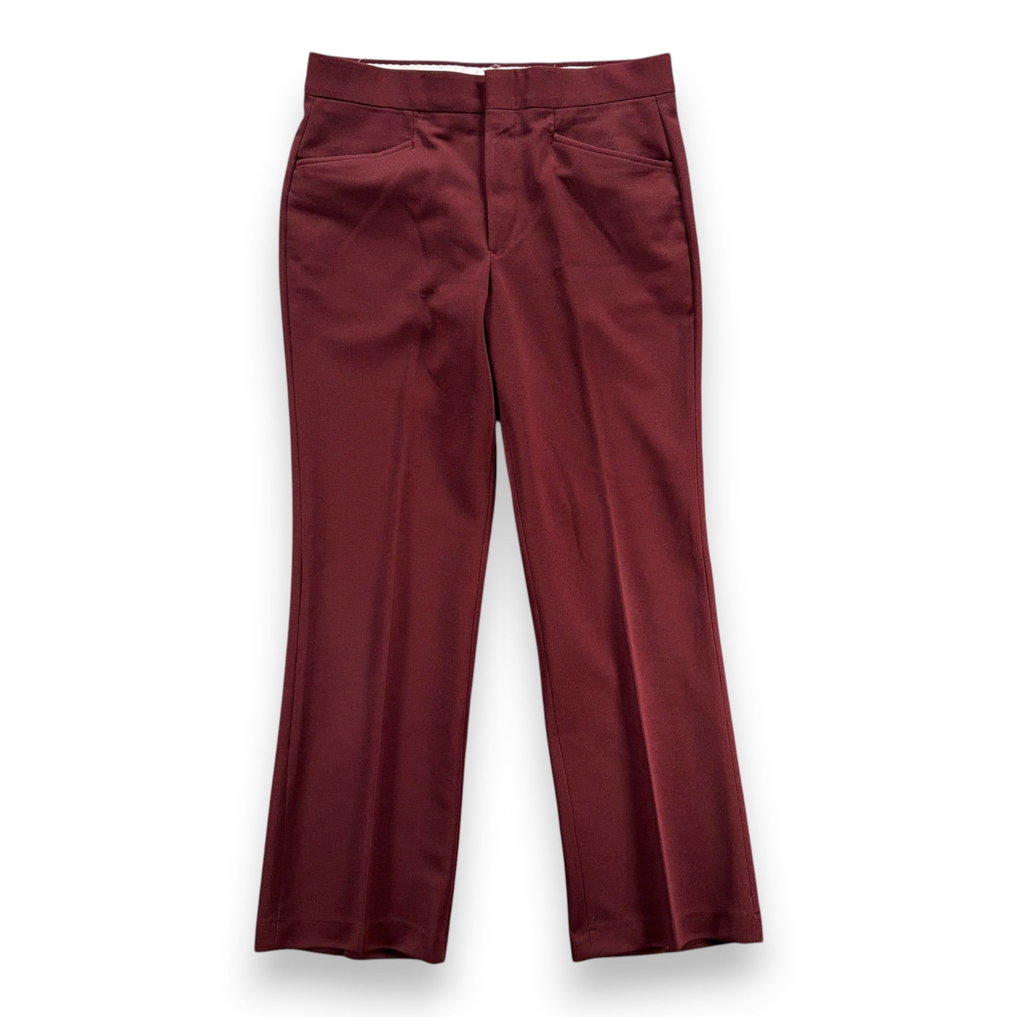 Vintage Kings Road Pants Mens 32x30 Red Sears Perma Prest Flared 34 Tag 70s-1 Vintage Kings Road Pants Mens 32x30 Red Sears Perma Prest Flared 34 Tag 70s
