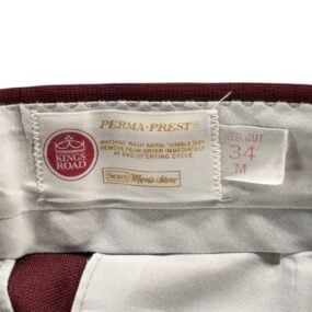 Vintage Kings Road Pants Mens 32x30 Red Sears Perma Prest Flared 34 Tag 70s