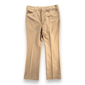 Vintage Western Pants Mens 36x31 Brown Gold Talon Zipper Bootcut Cowboy 70s