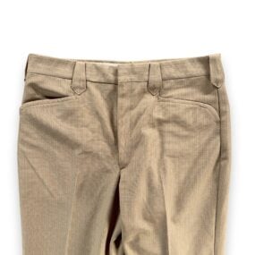Vintage Western Pants Mens 36x31 Brown Gold Talon Zipper Bootcut Cowboy 70s