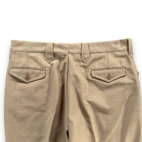 Vintage Western Pants Mens 36x31 Brown Gold Talon Zipper Bootcut Cowboy 70s
