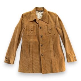 Vintage Don Richards Jacket Adult LARGE Brown Corduroy Western Leisure Lined 70s