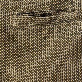 Vintage Zeppelin Pants Mens 31x28 Brown Pleated Geometric Cotton 32x34 Tag 90s