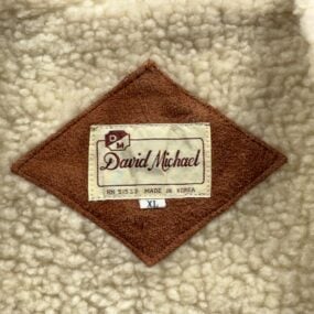Vintage Leather Vest Adult LARGE Brown Suede Sherpa Western David Michael 70s
