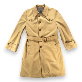 Vintage Christian Dior Trench Coat Adult LARGE 40R Brown Belted Wool Lined 80s