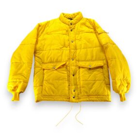 Vintage Swingster Jacket Adult LARGE Yellow Puffer Nylon Quilted USA 70s