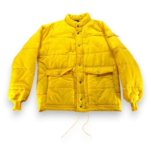 Vintage Swingster Jacket Adult LARGE Yellow Puffer Nylon Quilted USA 70s