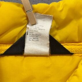 Vintage Swingster Jacket Adult LARGE Yellow Puffer Nylon Quilted USA 70s