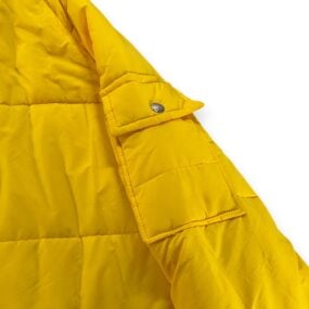Vintage Swingster Jacket Adult LARGE Yellow Puffer Nylon Quilted USA 70s