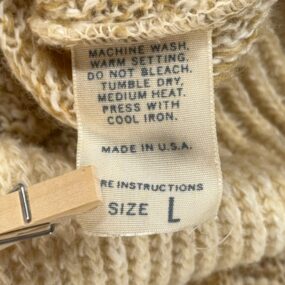 Vintage Jantzen Sweater Adult MEDIUM Brown Cream Collared Cardigan Knit USA 70s