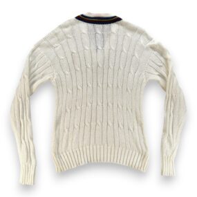 Vintage Kent Curwen Sweater Adult SMALL White Cricket Royal Marines Crest UK 80s