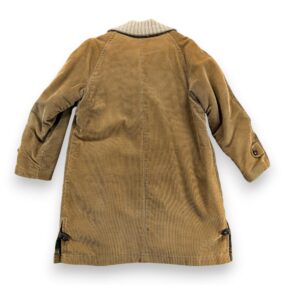 Vintage Penneys Coat Adult LARGE 40 Brown Corduroy Ribbed Collar Lined USA 50s