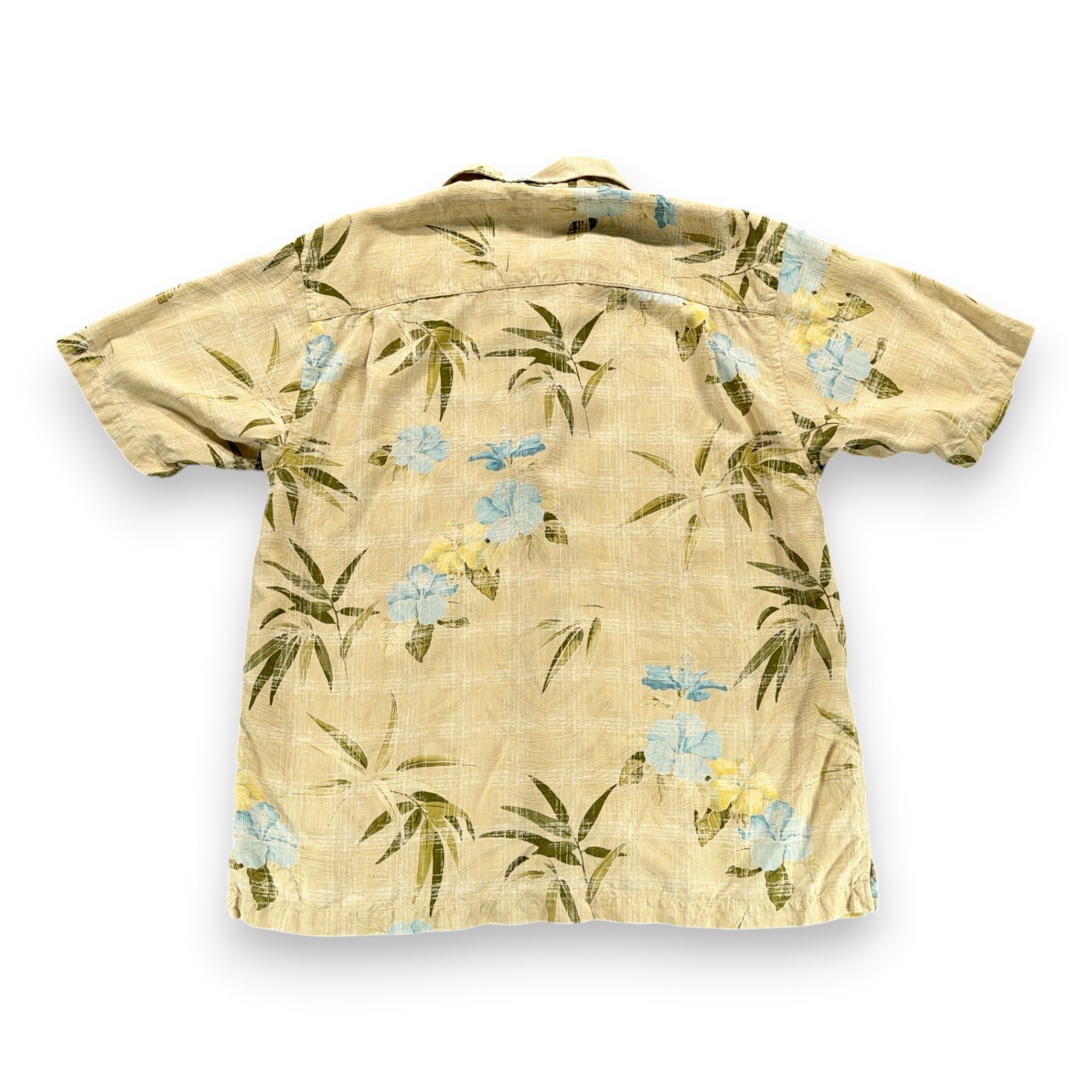 Tommy Bahama Hawaiian Shirt Adult EXTRA LARGE Brown Silk Floral Bamboo Textured-3 Tommy Bahama Hawaiian Shirt Adult EXTRA LARGE Brown Silk Floral Bamboo Textured