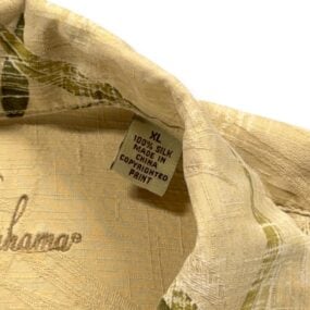 Tommy Bahama Hawaiian Shirt Adult EXTRA LARGE Brown Silk Floral Bamboo Textured