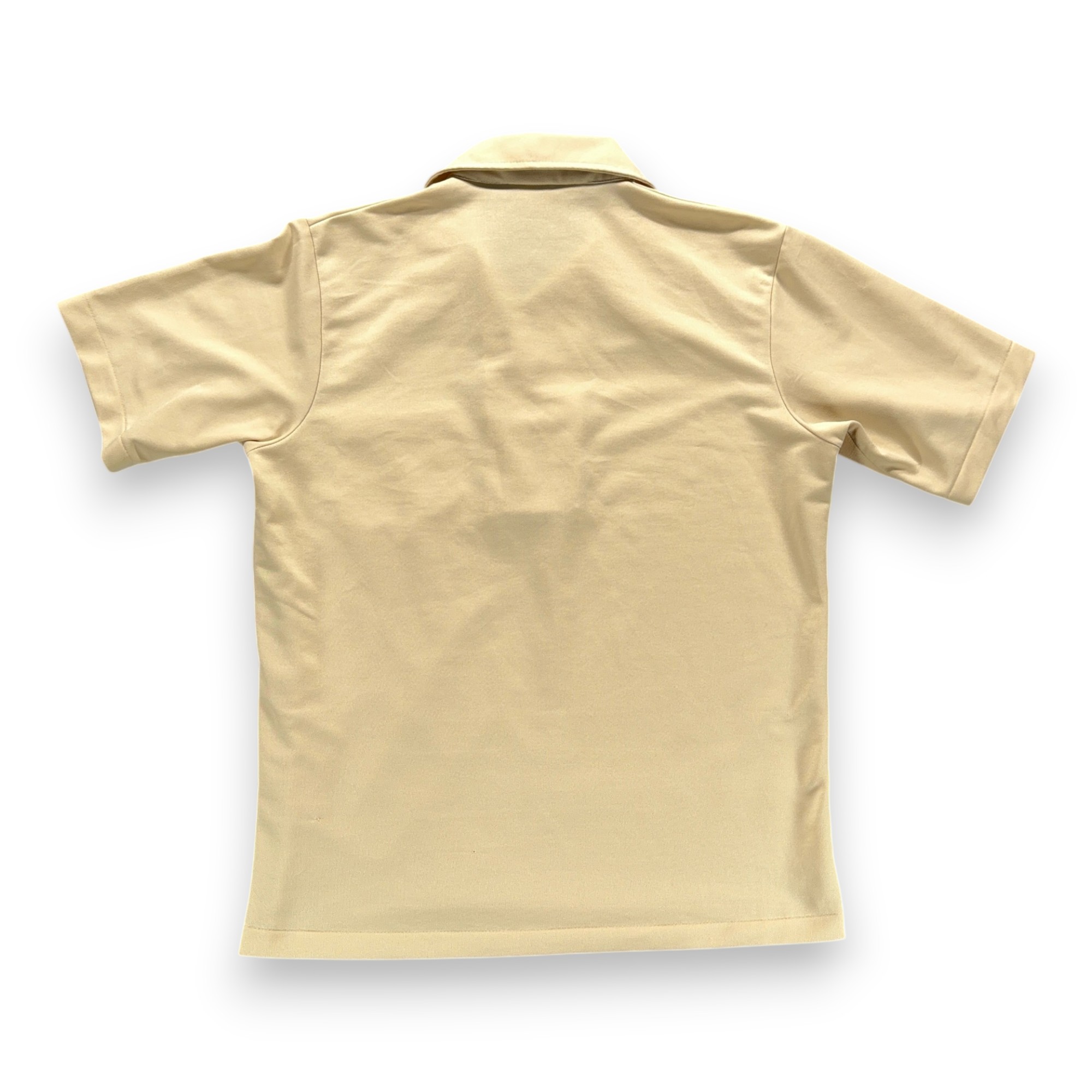 Vintage David Harrison Polo Shirt Adult SMALL Brown Disco Poly Pocket 70s-3 Vintage David Harrison Polo Shirt Adult SMALL Brown Disco Poly Pocket 70s