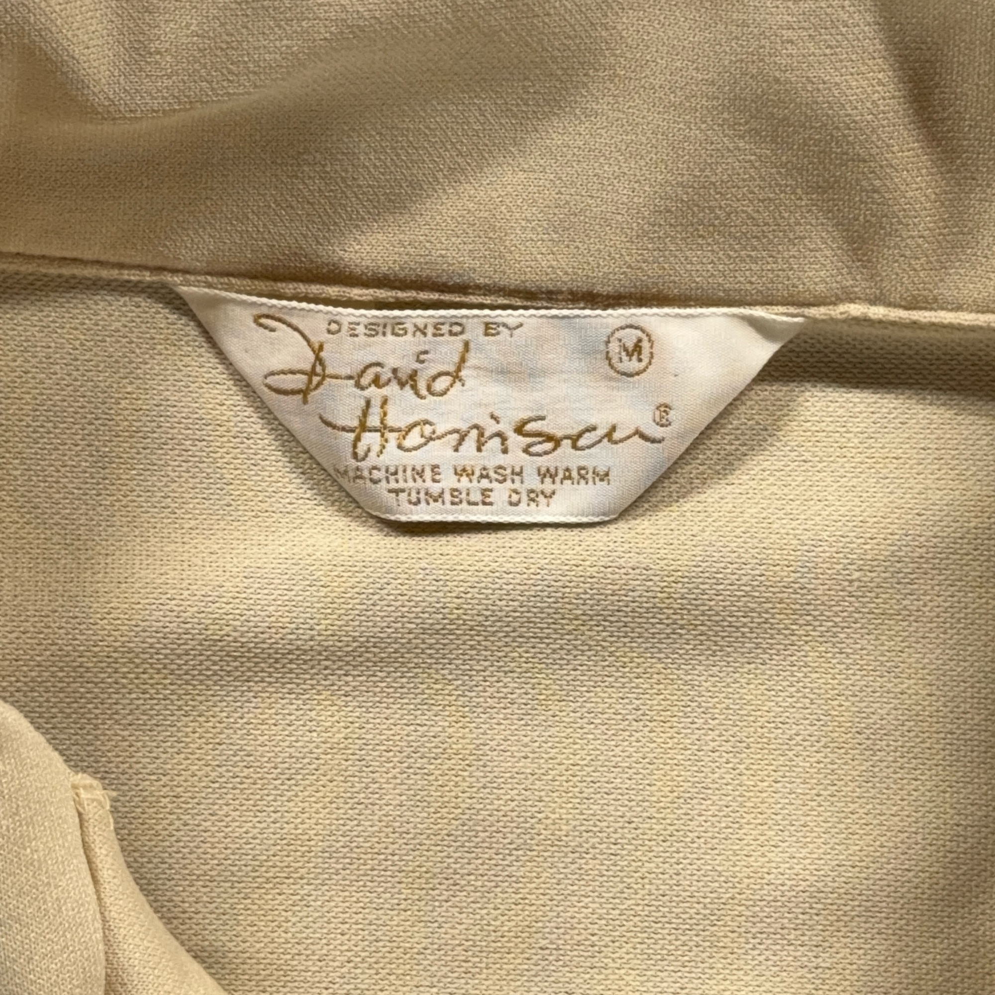 Vintage David Harrison Polo Shirt Adult SMALL Brown Disco Poly Pocket 70s-5 Vintage David Harrison Polo Shirt Adult SMALL Brown Disco Poly Pocket 70s