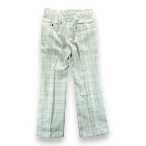Vintage Haggar Pants Mens 34×30 White Green Plaid Talon Zipper Disco Expando 70s-2 Vintage Haggar Pants Mens 34x30 White Green Plaid Talon Zipper Disco Expando 70s