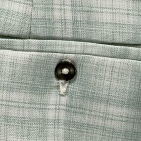 Vintage Haggar Pants Mens 34x30 White Green Plaid Talon Zipper Disco Expando 70s