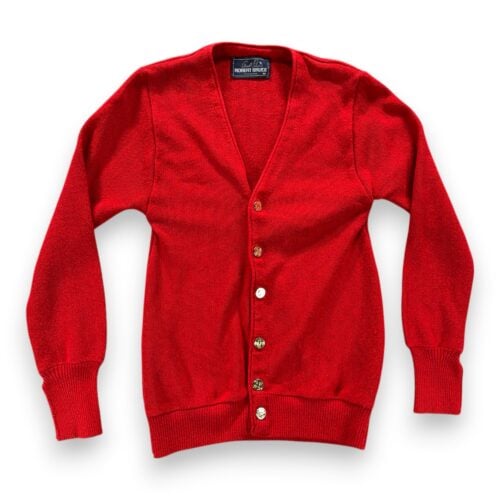 Vintage Arnold Palmer Sweater Adult XS Red Robert Bruce Cardigan Knit USA 80s