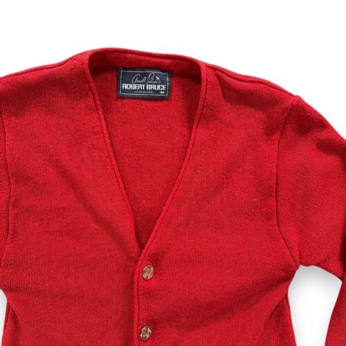 Vintage Arnold Palmer Sweater Adult XS Red Robert Bruce Cardigan Knit USA 80s-2 Vintage Arnold Palmer Sweater Adult XS Red Robert Bruce Cardigan Knit USA 80s