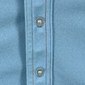 Vintage Arrow Disco Shirt Adult MEDIUM Blue Crepe Polyester Contrast Stitch 70s