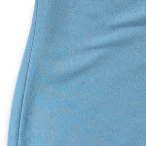 Vintage Arrow Disco Shirt Adult MEDIUM Blue Crepe Polyester Contrast Stitch 70s