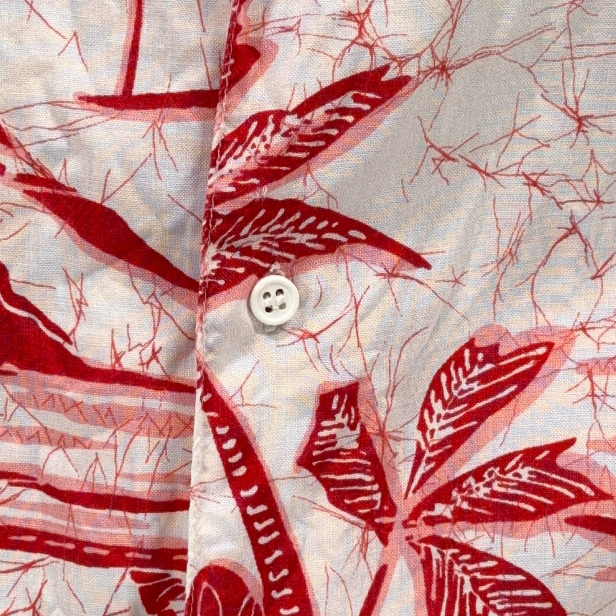 Vintage Islander Hawaiian Shirt Adult MEDIUM White Red Rayon Tropical Palms 90s-5 Vintage Islander Hawaiian Shirt Adult MEDIUM White Red Rayon Tropical Palms 90s