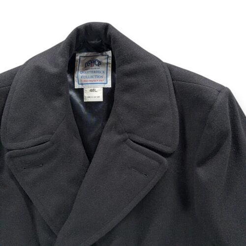 Vintage DSCP Pea Coat Adult 46L Black Wool Satin Navy Military Overcoat USA Y2K-2 Vintage DSCP Pea Coat Adult 46L Black Wool Satin Navy Military Overcoat USA Y2K
