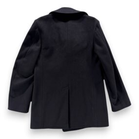 Vintage Pembroke Coat Adult 38L Black Wool Peacoat Navy Anchor Military USA 70s