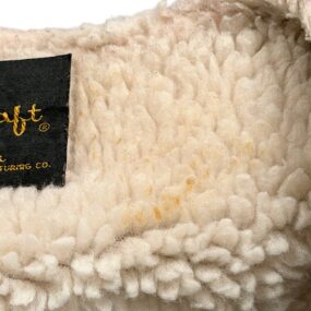 Vintage Cal Craft Vest Adult LARGE Red Black Buffalo Check Sherpa Western US 70s