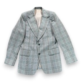 Vintage Johnny Carson Jacket Adult SMALL White Houndstooth Blazer Sport Coat 70s