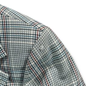 Vintage Johnny Carson Jacket Adult SMALL White Houndstooth Blazer Sport Coat 70s