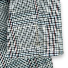 Vintage Johnny Carson Jacket Adult SMALL White Houndstooth Blazer Sport Coat 70s