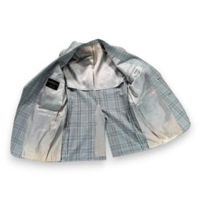 Vintage Johnny Carson Jacket Adult SMALL White Houndstooth Blazer Sport Coat 70s