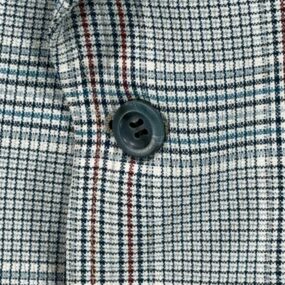 Vintage Johnny Carson Jacket Adult SMALL White Houndstooth Blazer Sport Coat 70s