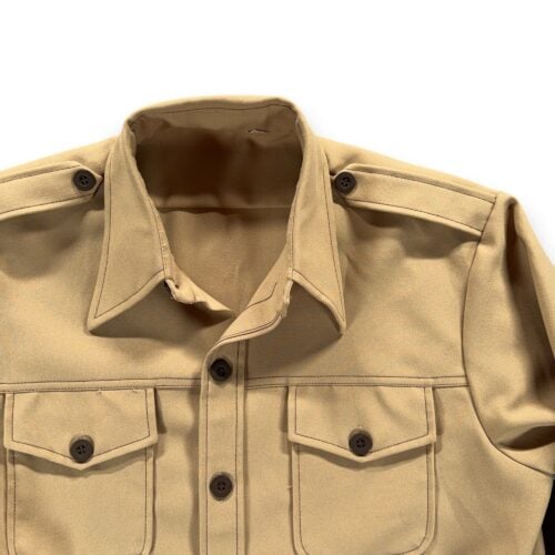 Vintage Military Shirt Jacket Adult LARGE Brown Epaulets Shacket Safari Bush 70s-2 Vintage Military Shirt Jacket Adult LARGE Brown Epaulets Shacket Safari Bush 70s