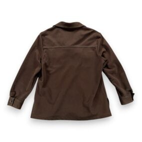 Vintage Haggar Shirt Adult LARGE Brown Leisure Jacket Disco Contrast Stitch 70s