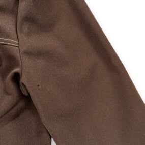 Vintage Haggar Shirt Adult LARGE Brown Leisure Jacket Disco Contrast Stitch 70s