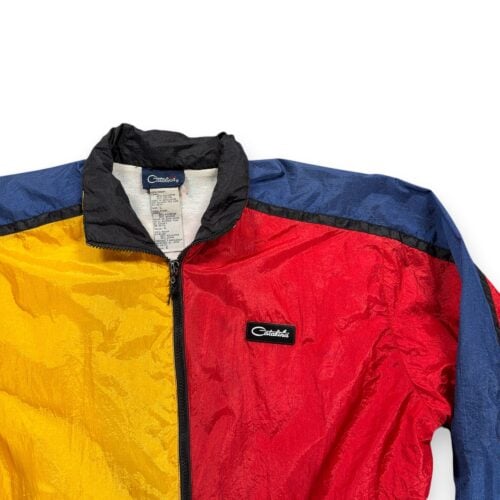 Vintage Catalina Jacket Adult LARGE Red Yellow Nylon Windbreaker Colorblock 90s-2 Vintage Catalina Jacket Adult LARGE Red Yellow Nylon Windbreaker Colorblock 90s