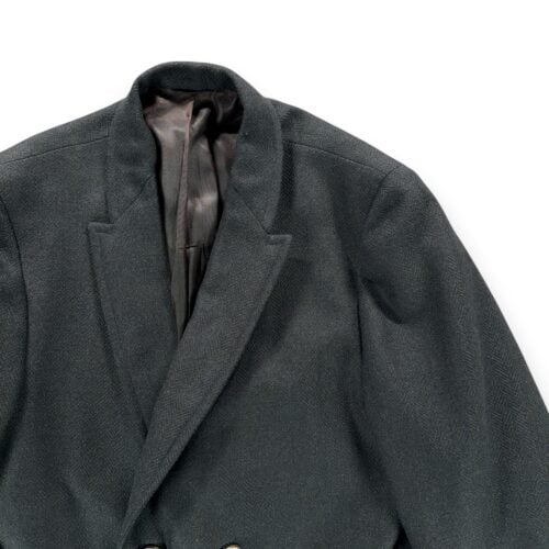 Vintage Tempo Coat Adult SMALL Black Wool Herringbone Overcoat Satin USA 70s-2 Vintage Tempo Coat Adult SMALL Black Wool Herringbone Overcoat Satin USA 70s