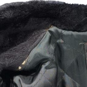 Vintage Towncraft Coat Adult MEDIUM Black JC Penney Faux Fur Collar USA 60s