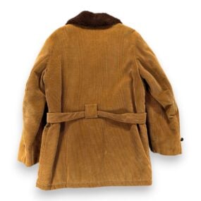 Vintage Envoy Jacket Adult MEDIUM Brown Corduroy NOW Coat Sherpa Belted 60s