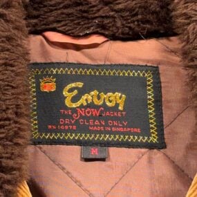 Vintage Envoy Jacket Adult MEDIUM Brown Corduroy NOW Coat Sherpa Belted 60s