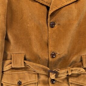 Vintage Envoy Jacket Adult MEDIUM Brown Corduroy NOW Coat Sherpa Belted 60s