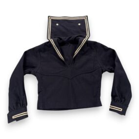 Vintage Sailor Shirt Boys MEDIUM Black Middy Crackerjack Uniform US Navy 40s