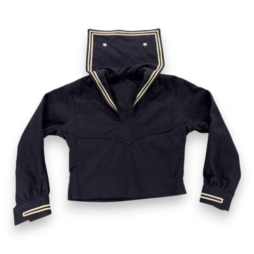 Vintage Sailor Shirt Boys MEDIUM Black Middy Crackerjack Uniform US Navy 40s
