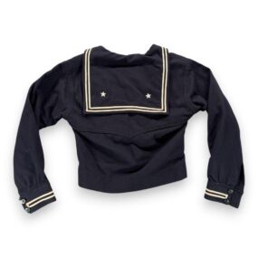 Vintage Sailor Shirt Boys MEDIUM Black Middy Crackerjack Uniform US Navy 40s