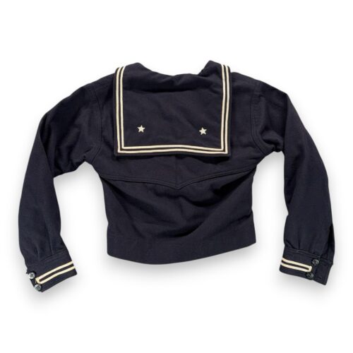 Vintage Sailor Shirt Boys MEDIUM Black Middy Crackerjack Uniform US Navy 40s-2 Vintage Sailor Shirt Boys MEDIUM Black Middy Crackerjack Uniform US Navy 40s
